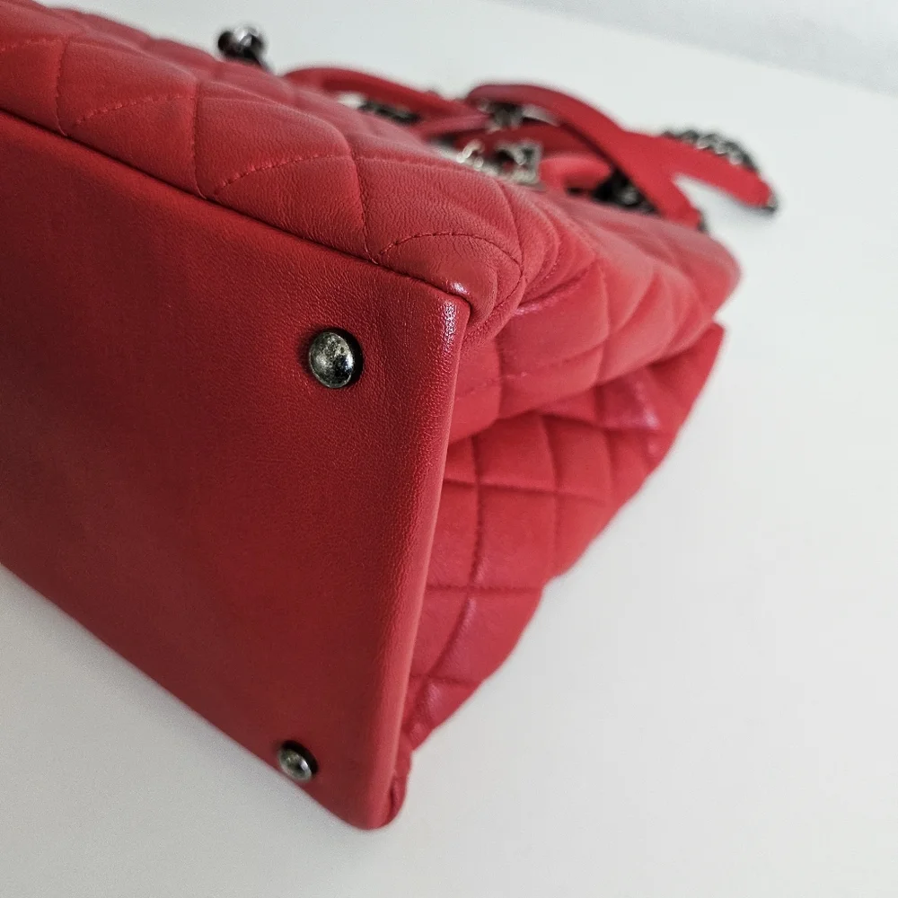 Chanel Red Boy Chained Two-way Tote